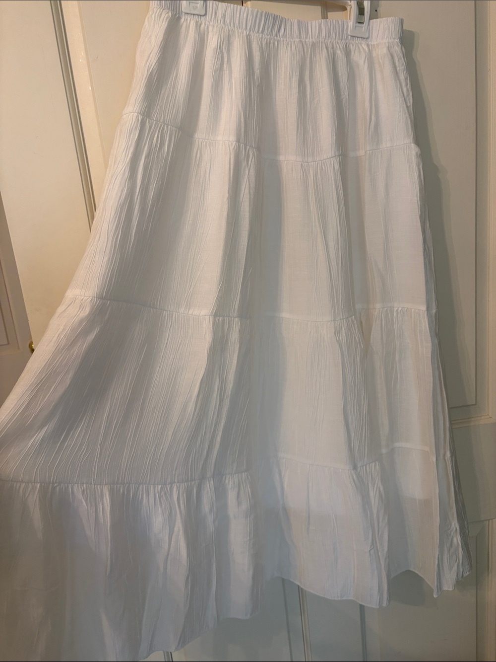 White Tiered Maxi Skirt - Picture 5 of 5